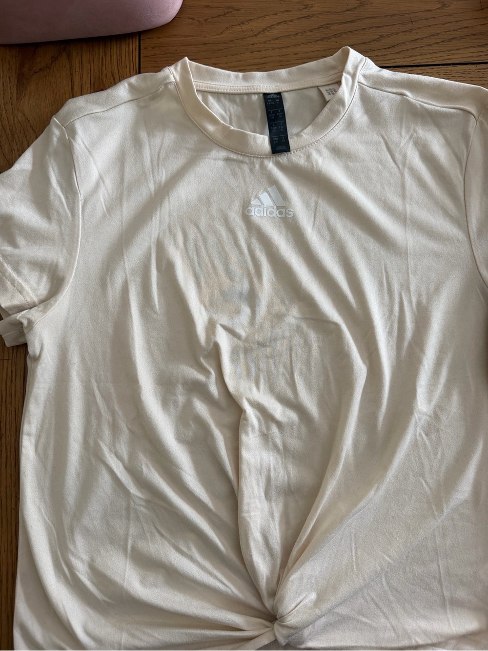 adidas Men’s Cream Short Sleeve Crew Tee